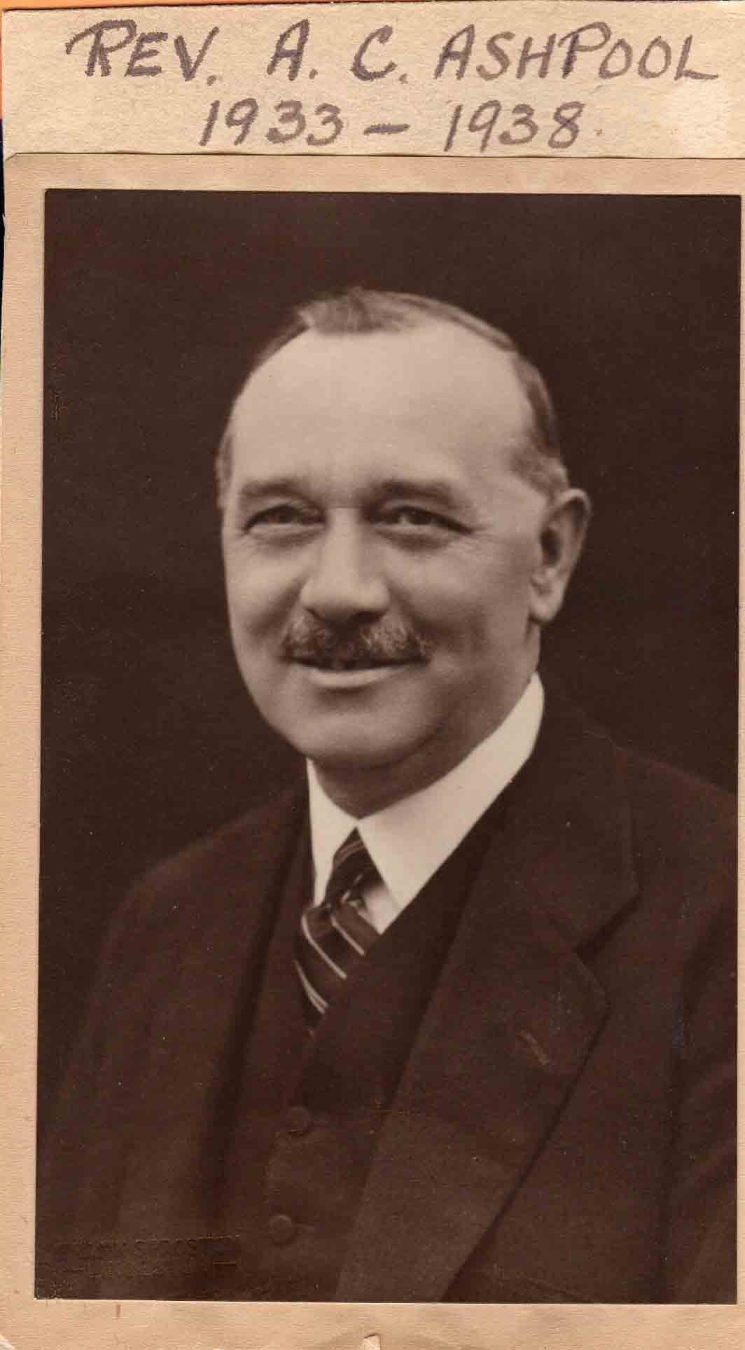 Rev. A. C. Ashpool, minister 1933 to 1938