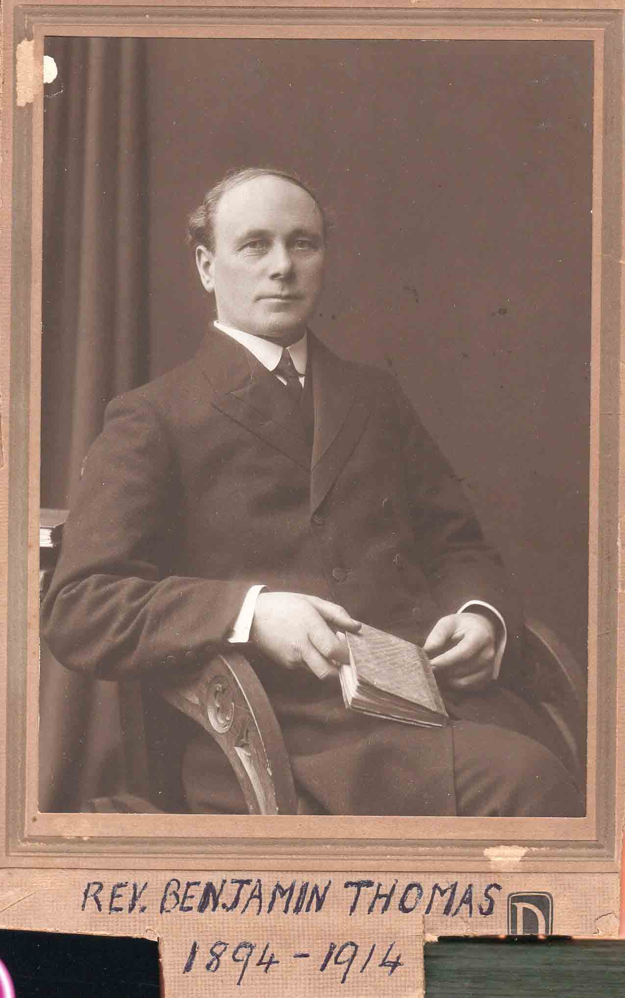 Rev. Benjamin Thomas, minister of Harlesden Baptist Church 1894 to 1914
